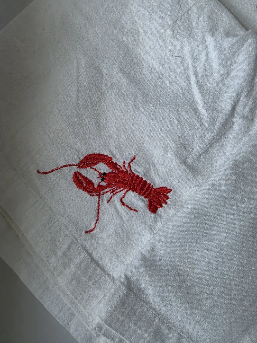 Zina Vasi Embroidered Lobster Napkins - Set of 3